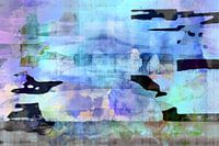 Afrika Abstrakt 25 Textilmalerei in Pastellfarben