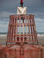 Verrostete rote Boje