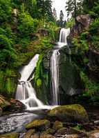 The Triberg waterfall in lush green