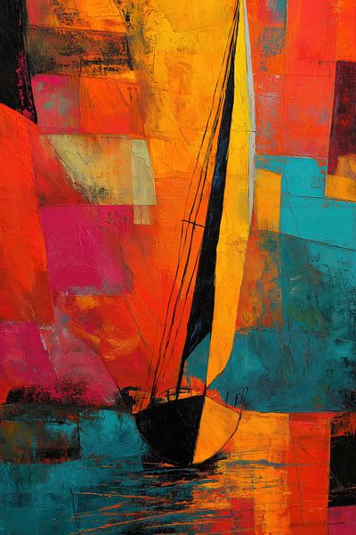 Sailboat abstract by Bert Nijholt