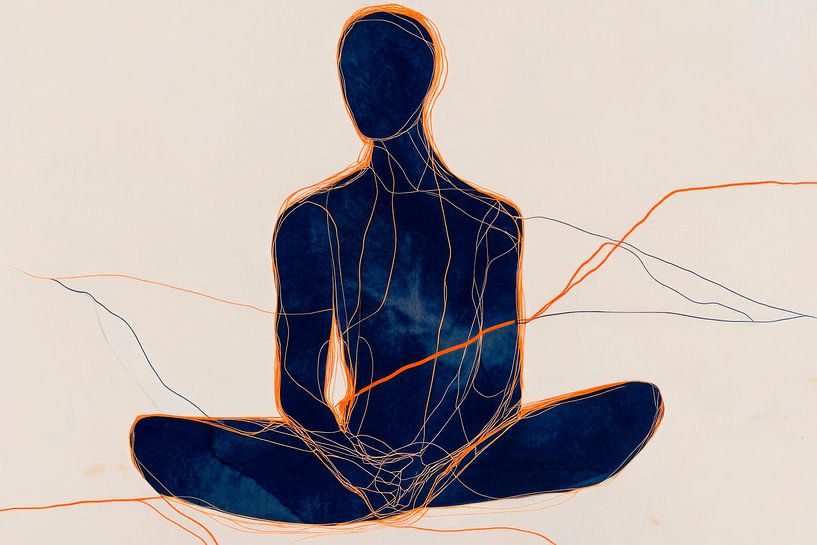 Meditating figure by Poster Art Shop