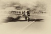 Monochromer Fahrrad-Zug