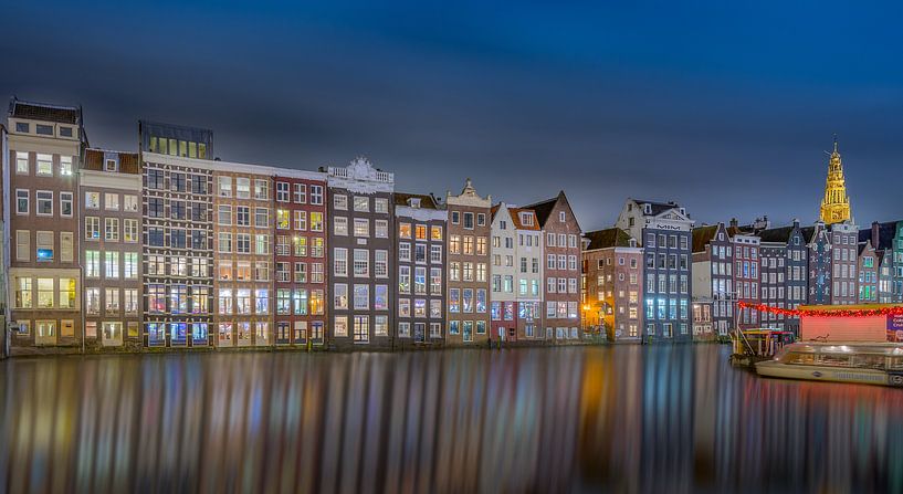 Damrak Amsterdam Nightshot by Martin Bredewold