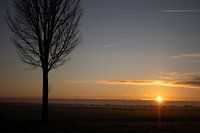 der Aufgang der Sonne an einem frostigen Morgen