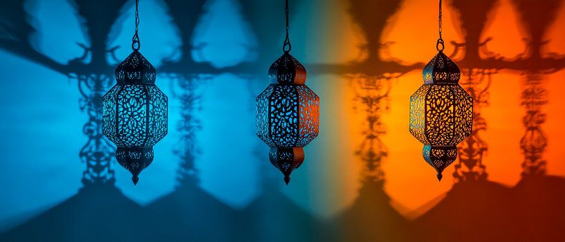 Bunte Lichter und Schatten von Poster Art Shop