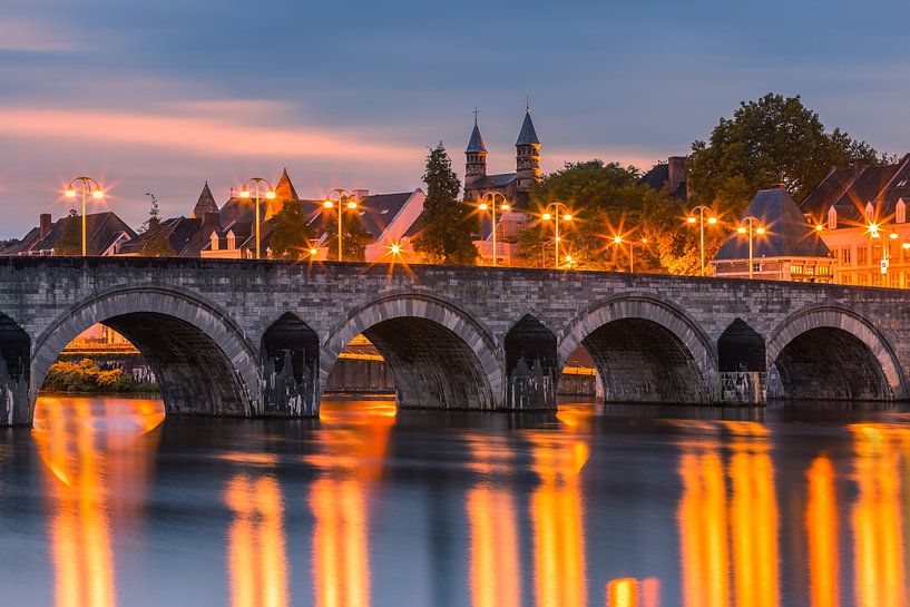 Beleuchtete St. Servatius-Brücke, Maastricht von Henk Meijer Photography