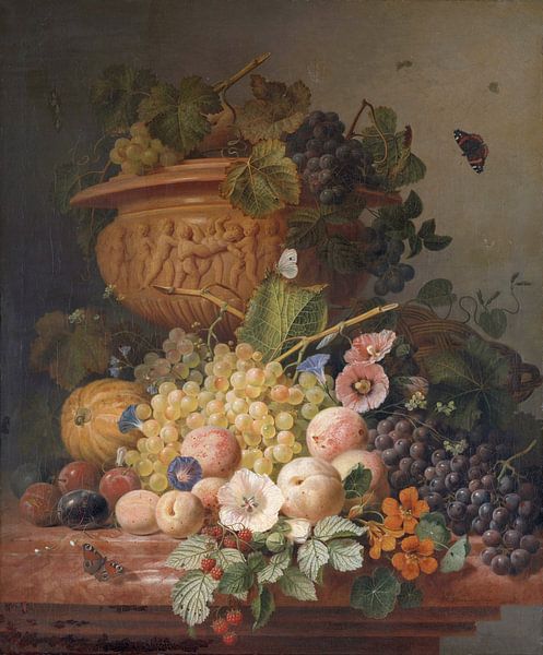 Nature morte aux fleurs et aux fruits, Eelke Jelles Eelkema par Des maîtres magistraux