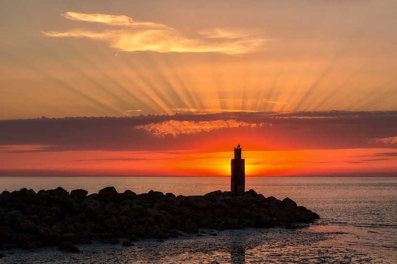 Zonsondergang aan de Noordzee par Bram van Broekhoven