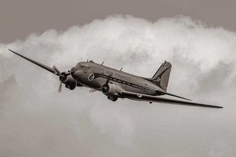 Old times revive during the La Ferte Alais airshow of 2021. The beautiful Douglas DC-3 in Air France by Jaap van den Berg