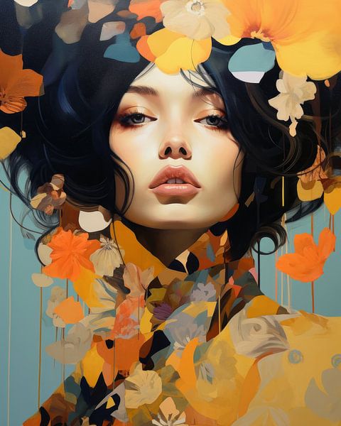 Modern und farbenfroh illustriertes Porträt von Studio Allee