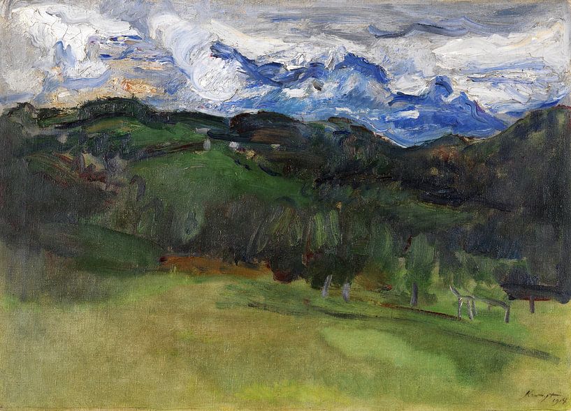 Thunderstorm over the rose garden near Bozen, MAX SLEVOGT, 1914 by Atelier Liesjes