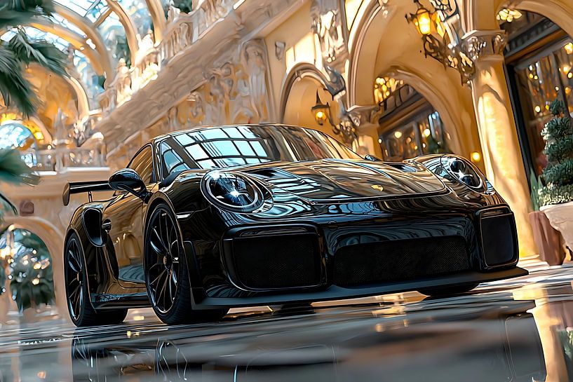 A black Porsche 911 GT3 by PixelPrestige