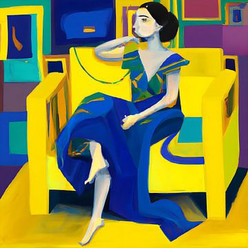 yellow chair by atelier DOTPIX