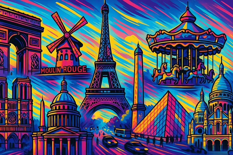 Pop Art Paris - From the Moulin Rouge to the Sacré-Cœur by MArt