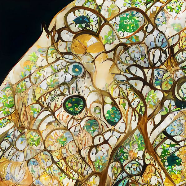 La Haye dans le style de Klimt par Maps Are Art