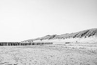 Strand Minimalismus in Schwarz-Weiß-Landschaft