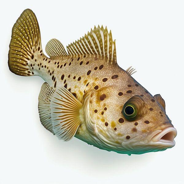 Golden grouper by Vythryd Arts