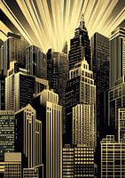 Art Deco New York Gold