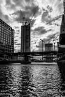 Construction site at London Canary Wharf