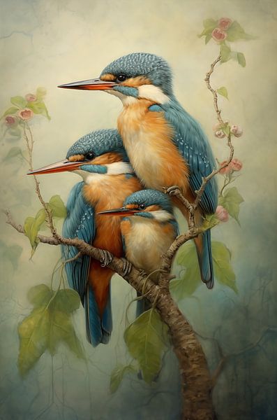 Ensemble sur la branche (1) par Brigitta Meijer