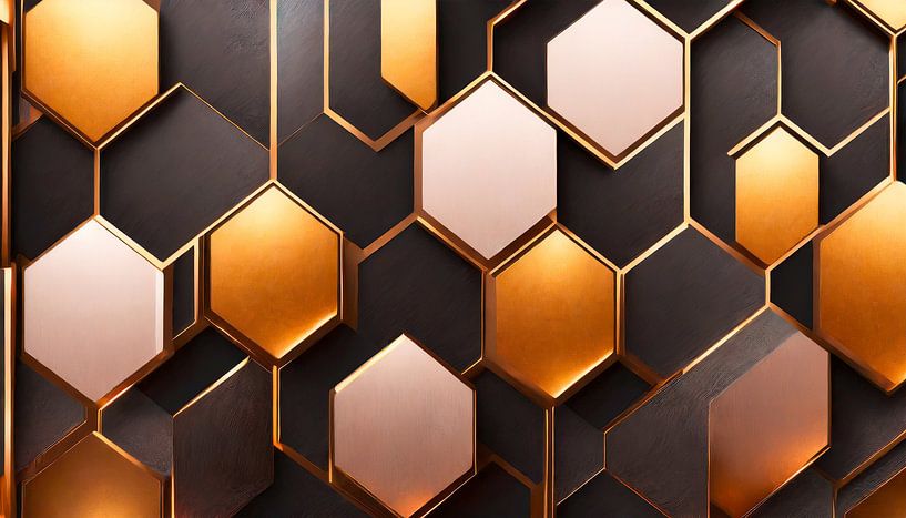 Gold Gelb und Schwarz von Mustafa Kurnaz