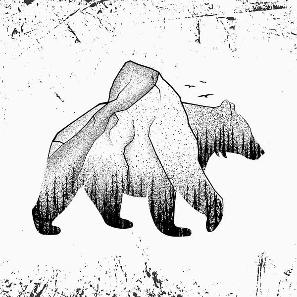 Bär Wald von Poster Art Shop