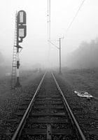 Railway in fog
