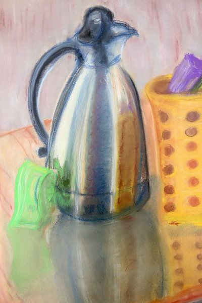 Keukenstilleven met thermoskan (still life kitchen, Stilleben Küche, Nature morte cuisine) by Catharina Mastenbroek