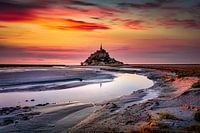 Sonnenuntergang am Mont Saint Michel