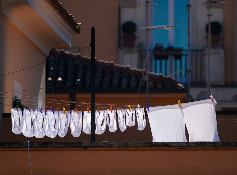 Street Scene Underwear Sun Clothesline by Martijn Jebbink Photography