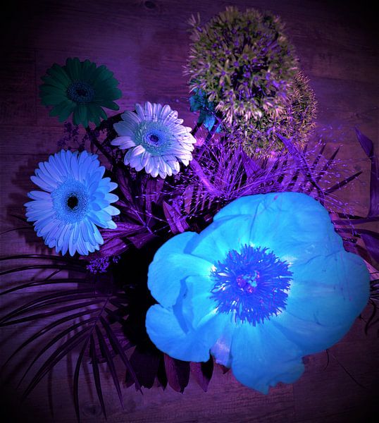 Mysterious blue flowers by Ineke de Rijk