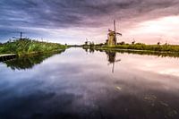 Kinderdijk au coucher du soleil