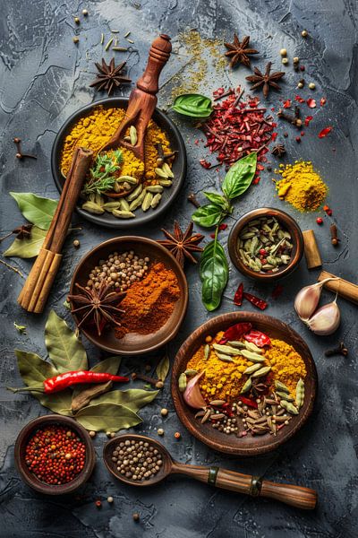 Exotische specerijen - Stilleven van Poster Art Shop