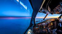 Coucher de soleil depuis le cockpit