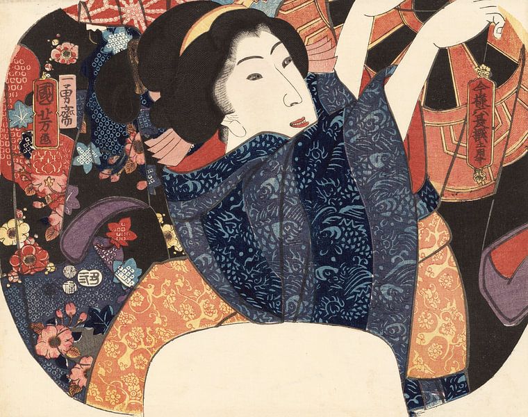 Bekleidungshimmel im Sommer, Utagawa Kuniyoshi von 1000 Schilderijen