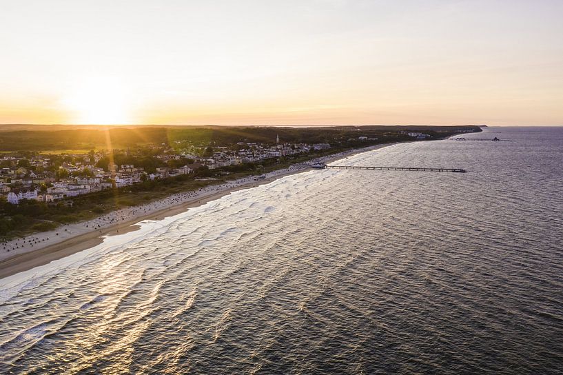 Luftbildaufnahme von Ahlbeck und Heringsdorf auf der Insel Usedom von Werner Dieterich