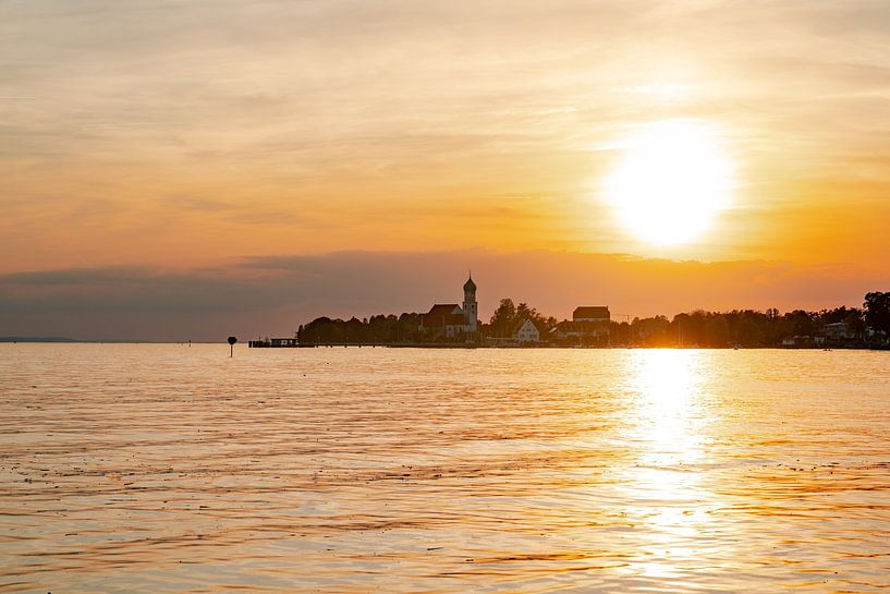Coucher de soleil sur Wasserburg par Leo Schindzielorz