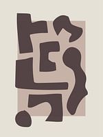Blocks - verzameling van vormen - bordeaux en taupe