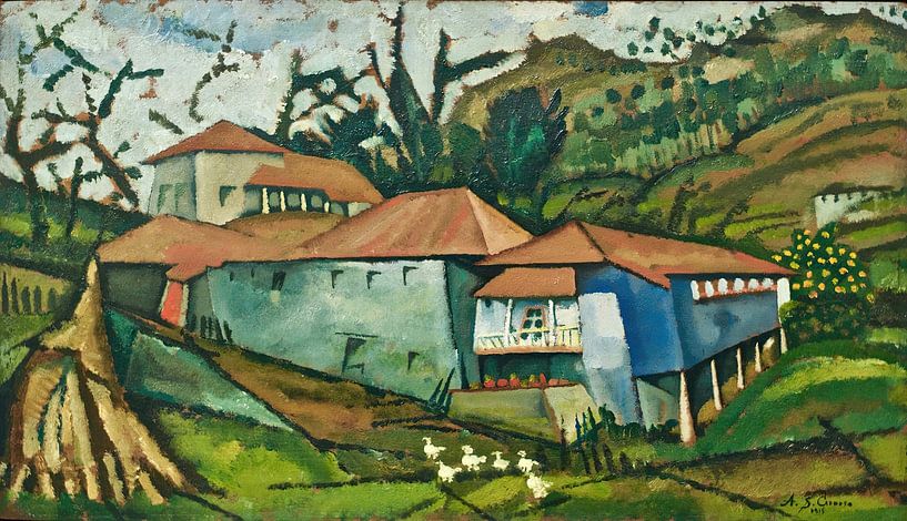 Petite maison fluviale (1913) d'Amadeo de Souza-Cardoso par Peter Balan