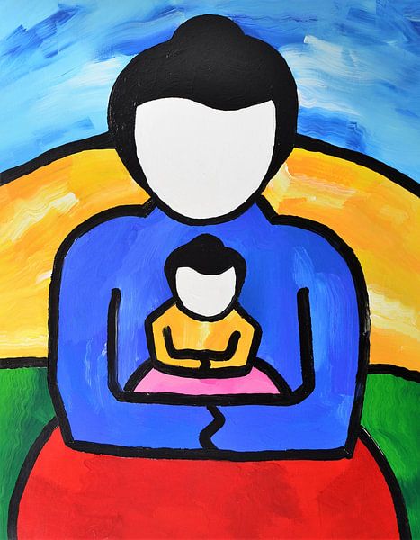 Mother and child by Freek van der Hoeve