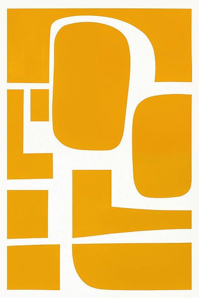 Abstrakt Minimalistische Architektur in Senfgelb von Frank Daske | Foto & Design