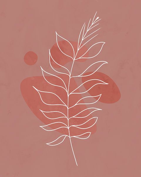 Minimalistische Illustration in Terrakotta-Rot von Tanja Udelhofen