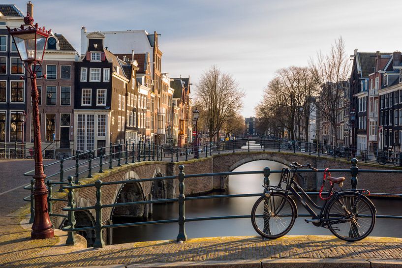 Sunset Bike - Leidsegracht Amsterdam by Thomas van Galen