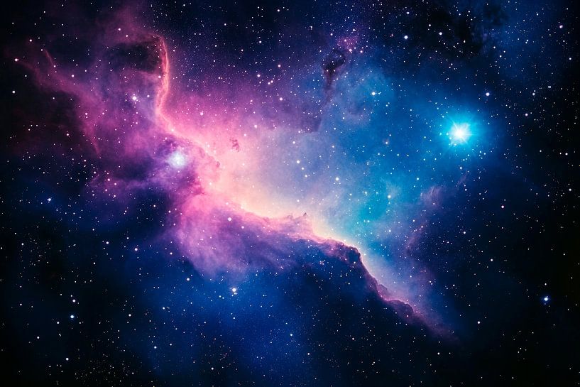 Une galaxie fascinante dans l'espace par Poster Art Shop