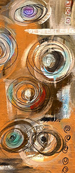 moderner Raum 7777 Terrakotta Kreise und Linien von Claudia Gründler