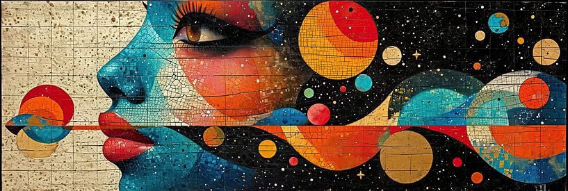 Modernes Porträt von Kunst Laune