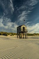 Maison trempée avec de belles structures en sable