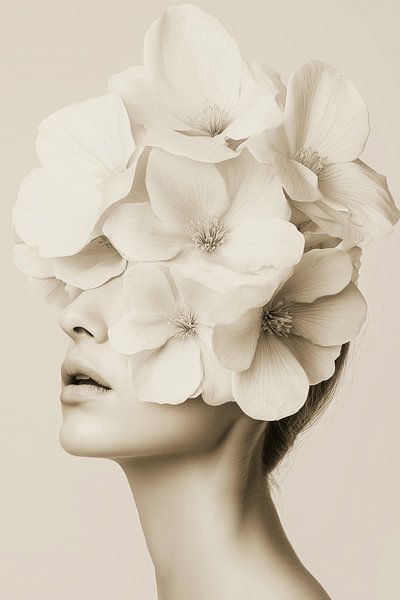 Vrouw met bloemen van Imagine