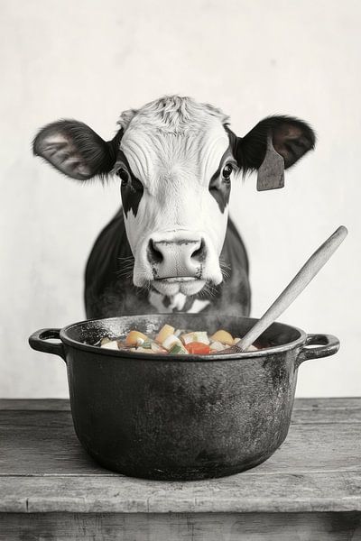 Kühe kochen von Poster Art Shop