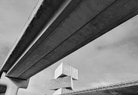 View of Nhow hotel Amsterdam between metro and highway